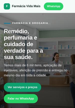 Farmácia Vida Mais — modelo Farmácia e drogaria