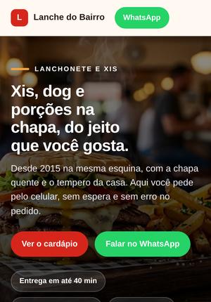 Lanche do Bairro — modelo Lanchonete e xis