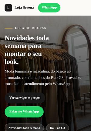 Loja Serena — modelo Loja de roupas