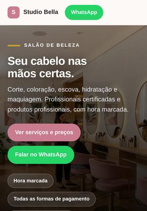 Studio Bella — modelo Salão de beleza